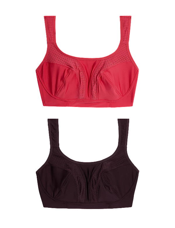 2pk Ultimate Support Non Wired Sports Bras A-E