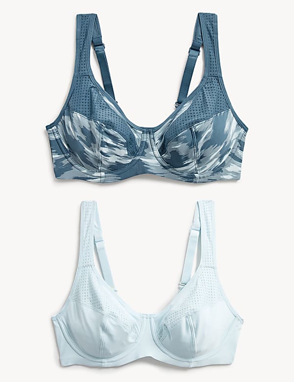 2pk Ultimate Support Wired Sports Bras A-E
