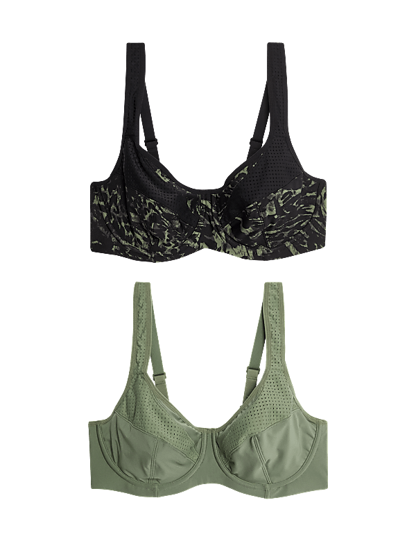 2pk Ultimate Support Wired Sports Bras A-E