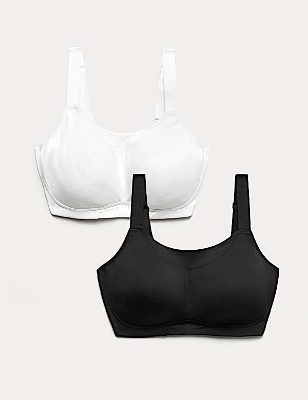 2pk Ultimate Support Non Wired Sports Bras (A-H)