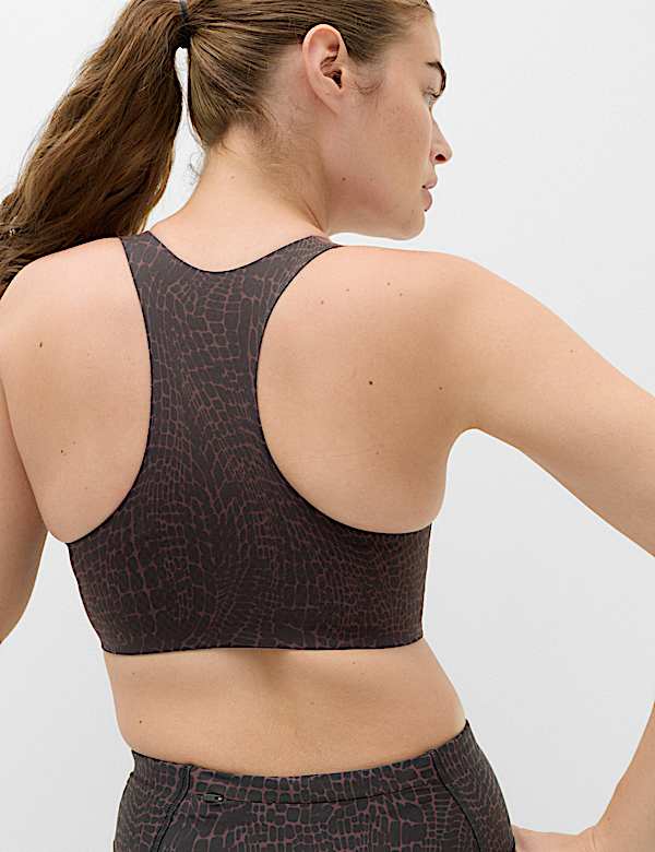 Ultimate Support Printed Zip Sports Bra (A-GG) - JP