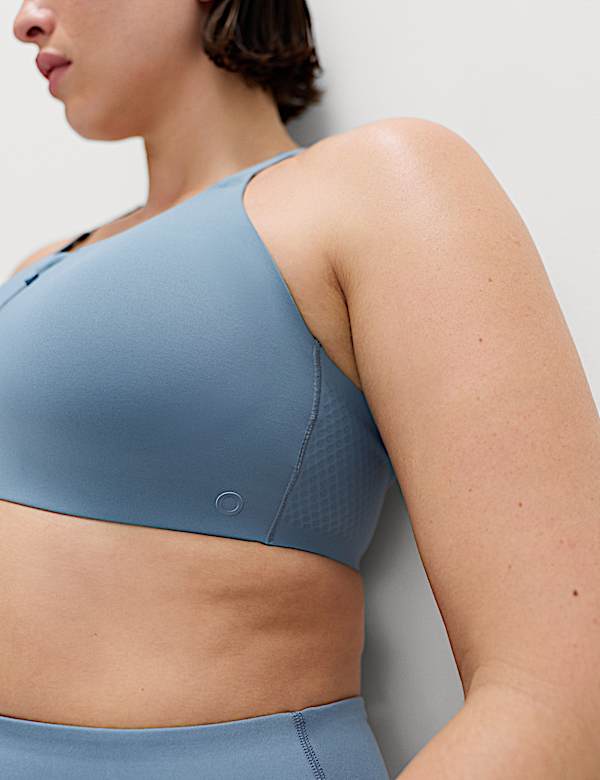 Ultimate Support Zip Up Non Wired Sports Bra (A-GG)