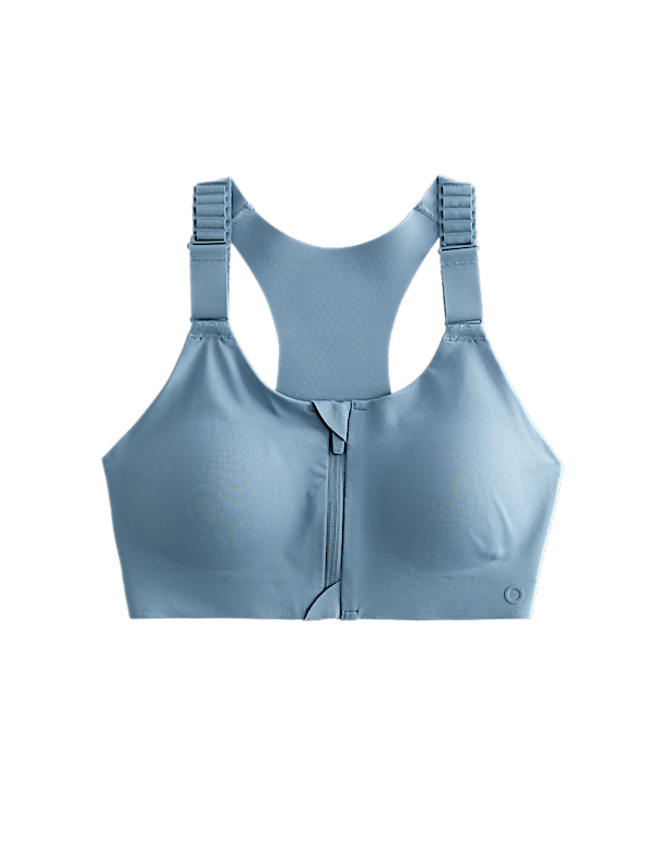 Ultimate Support Zip Up Non Wired Sports Bra (A-GG)