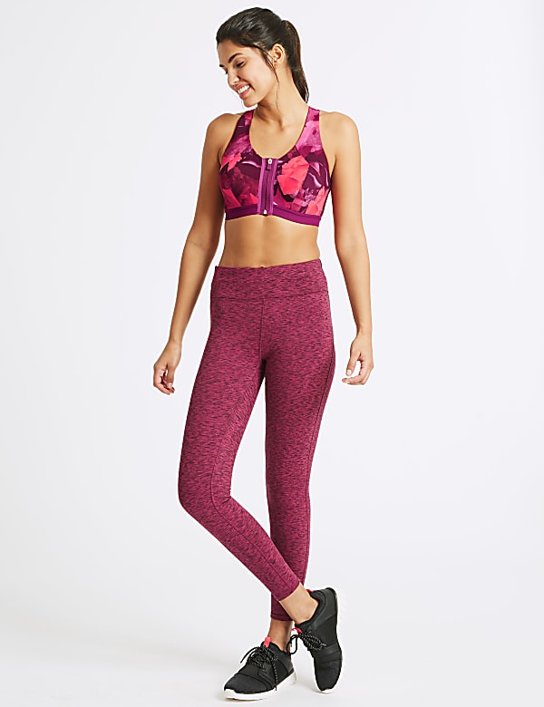 Extra High Impact Zip Front Sports Bra A-H