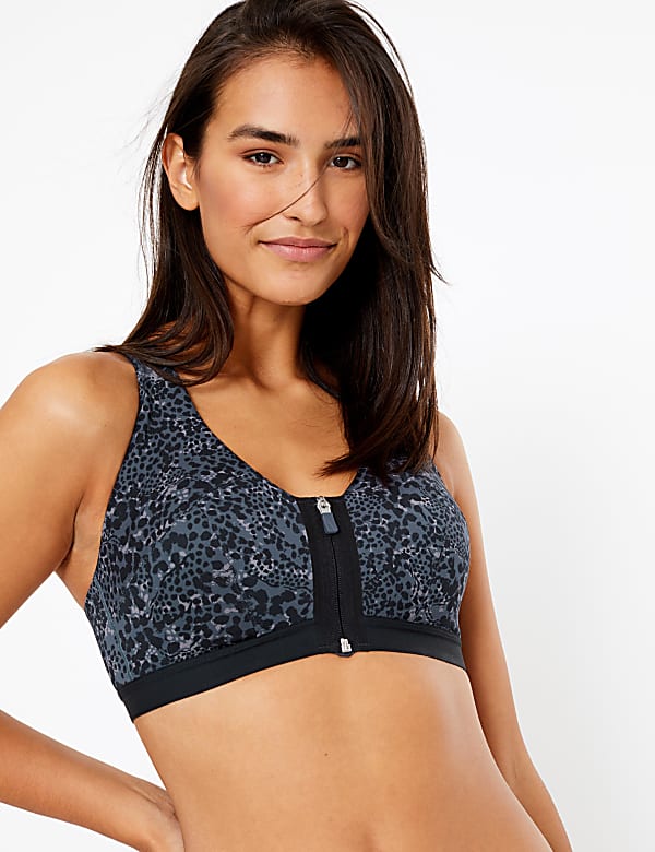 Marks and spencer zip front sports bra hot sale