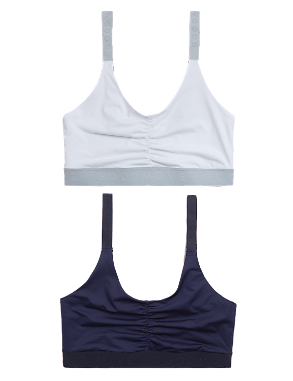 2pk Medium Impact Non Wired Sports Bras