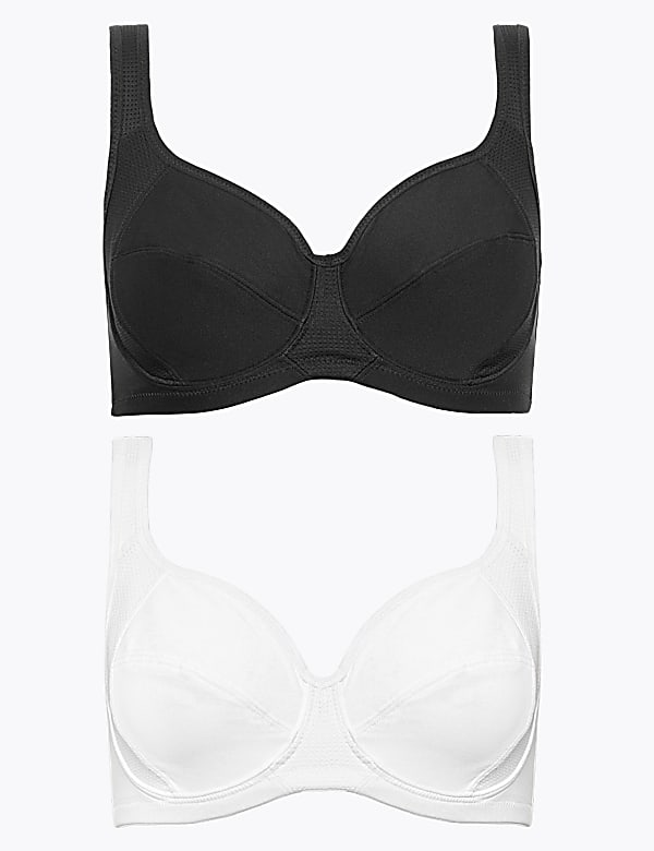 2pk High Impact Underwired Sports Bras A-G