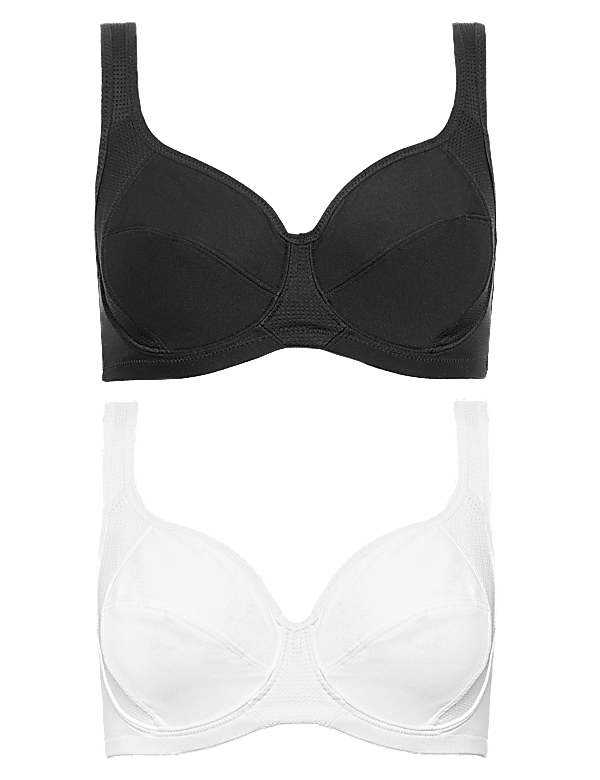 2pk High Impact Underwired Sports Bras A-G
