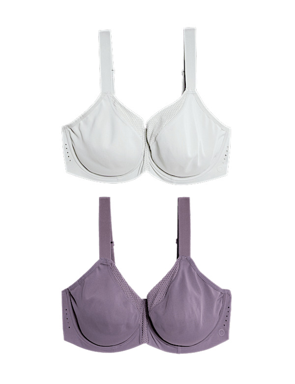 2pk Ultimate Support Wired Sports Bras (A-H)