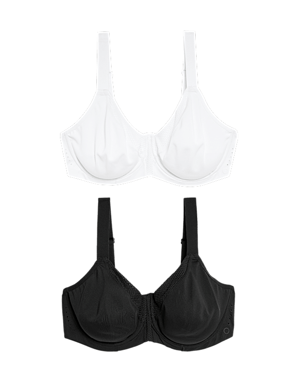 2pk Ultimate Support Wired Sports Bras (A-H)
