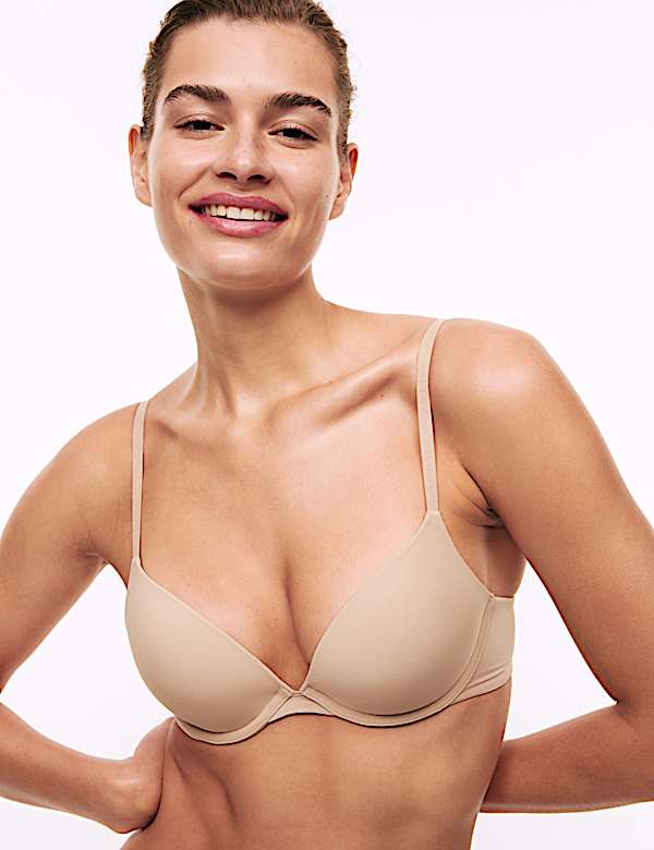 Σουτιέν push-up Flexifit™ με βαθύ ντεκολτέ και μπανέλα (A-E) - GR