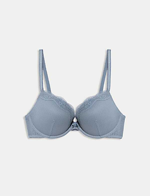Jasmine Lace Wired Push Up Plunge Bra (A-E) - NO
