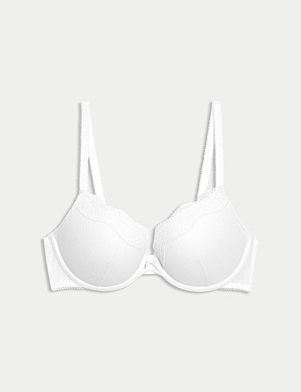 Krajková push-up dekoltová podprsenka Jasmine s kosticemi, (vel. A–E) - CZ