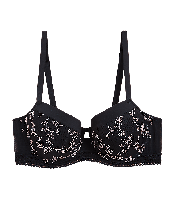 Archive Embroidery Wired Push-Up Balcony Bra A-E