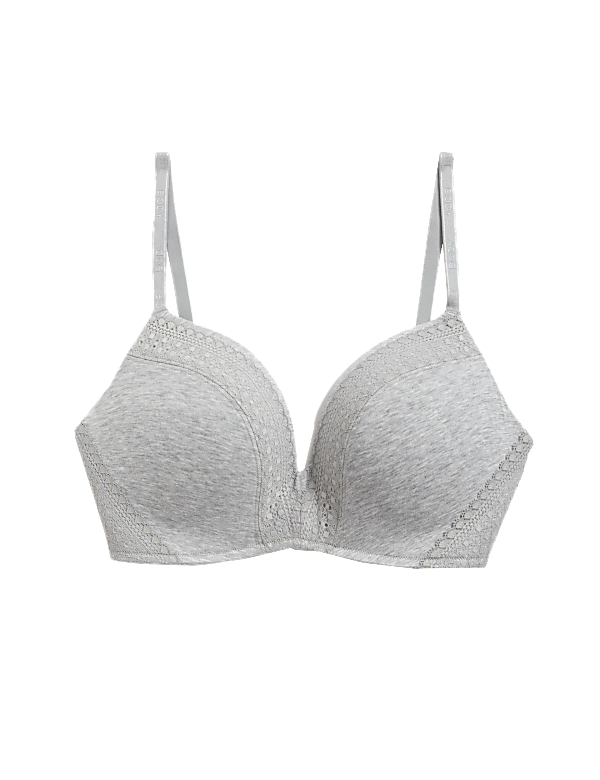 Cotton with Cool Comfort™ Non-Wired Push Up Bra
