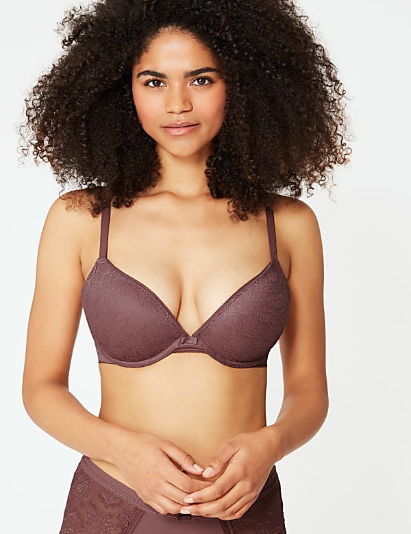 Body™ Lace Padded Push-up Plunge Bra A-E