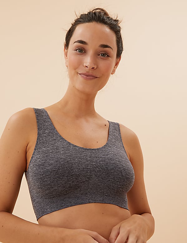 3pk Seamless Non Wired Crop Tops