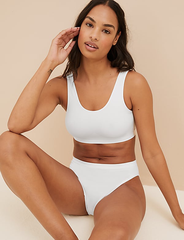 3pk Seamless Non Wired Crop Tops
