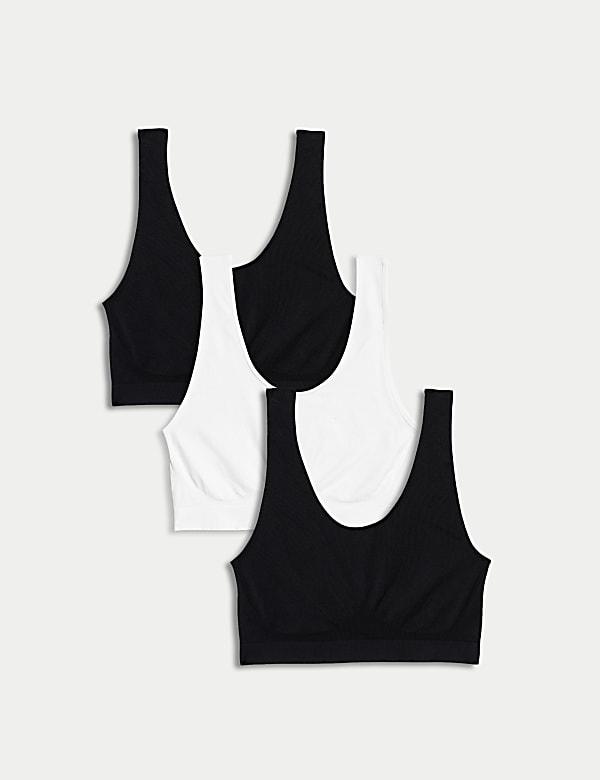3pk Seamless Non Wired Crop Tops