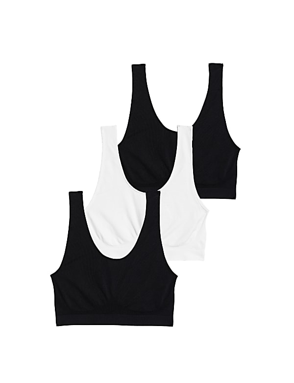 3pk Seamless Non Wired Crop Tops