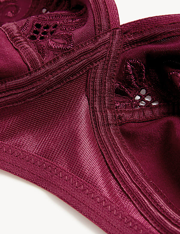 Cotton Mix Embroidered Bra