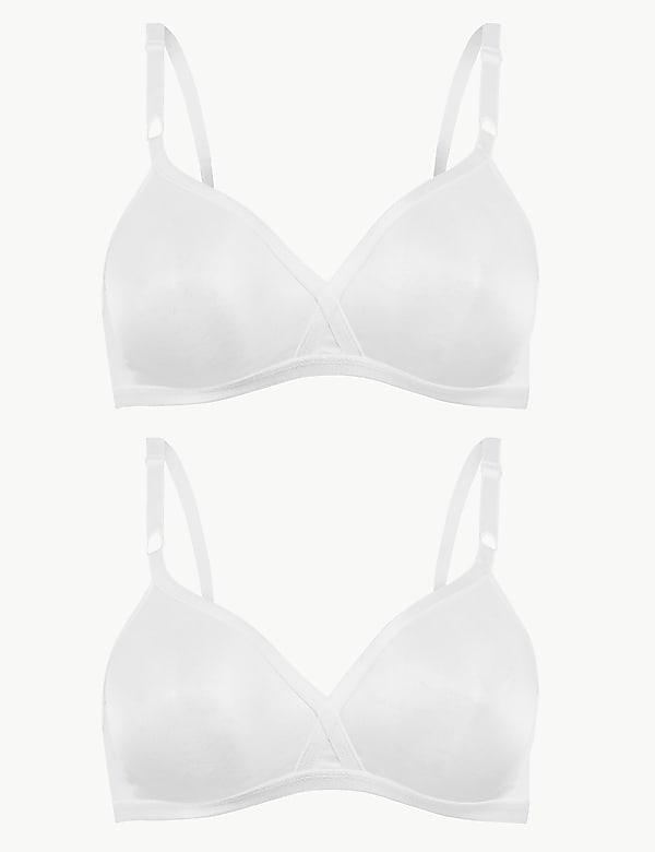 2pk Non-Wired Crossover Full Cup Bras AA-E