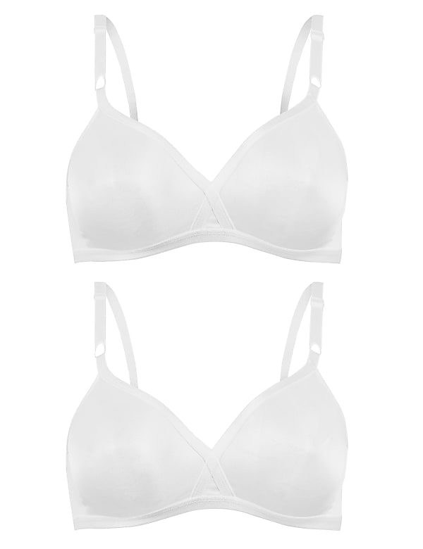 2pk Non-Wired Crossover Full Cup Bras AA-E