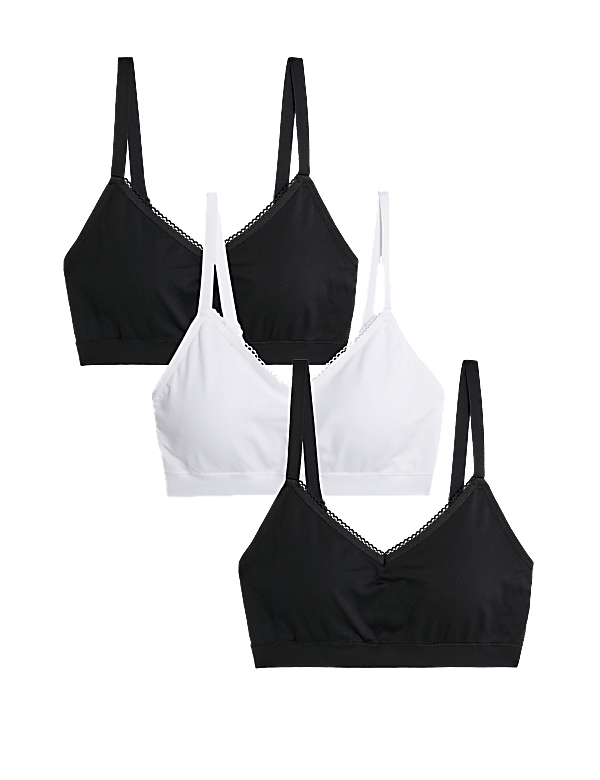 3pk Seamless Non Wired Bralettes