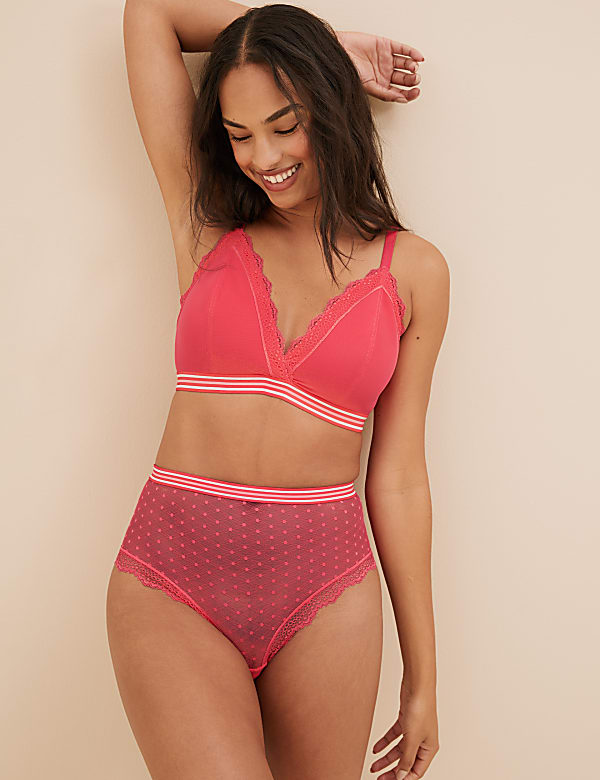 3pk Lace Trim Non Wired Bralettes