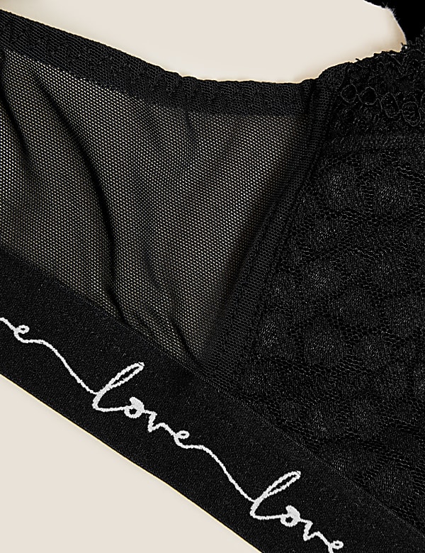 3pk Lace Trim Non Wired Bralettes
