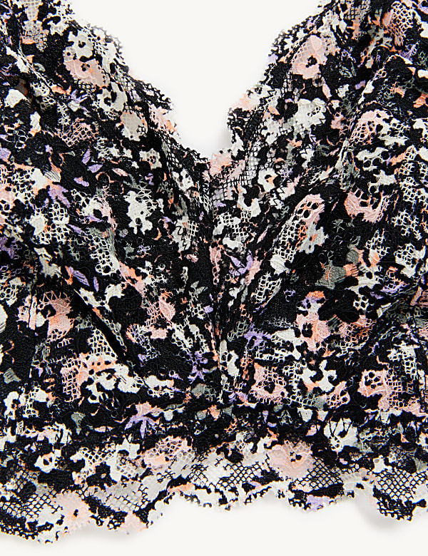 Printed Lace Non Wired Bralette A-E