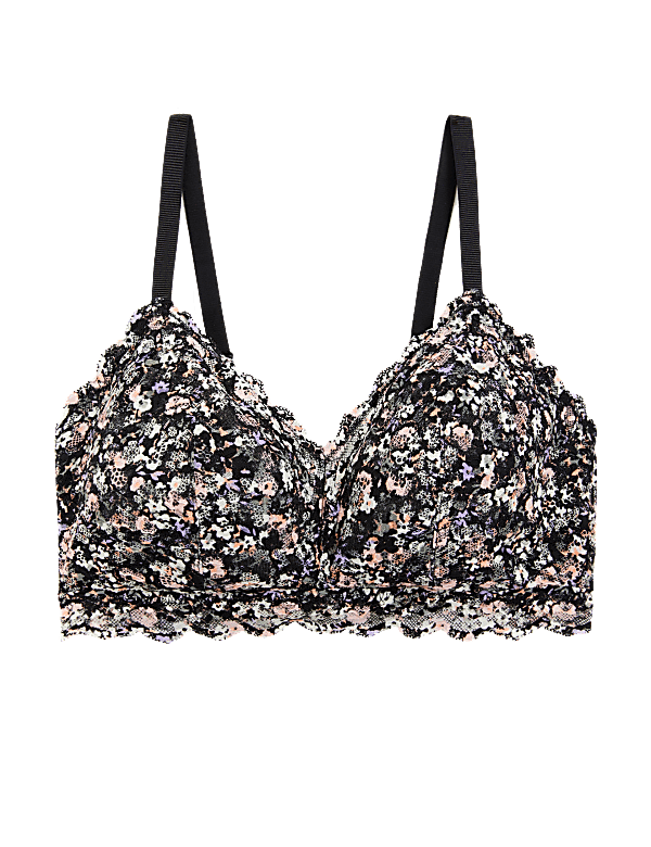 Printed Lace Non Wired Bralette A-E