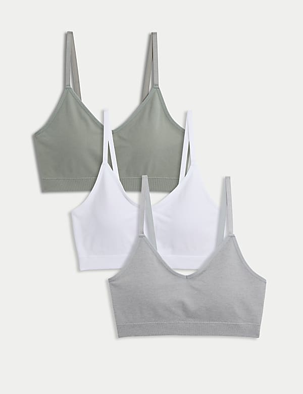 3pk Seamless Non Wired Bralettes - VN