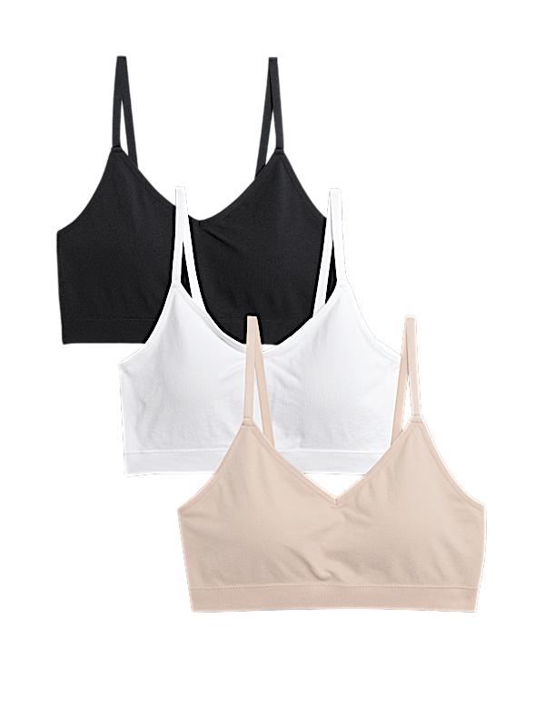 3pk Seamless Non Wired Bralettes