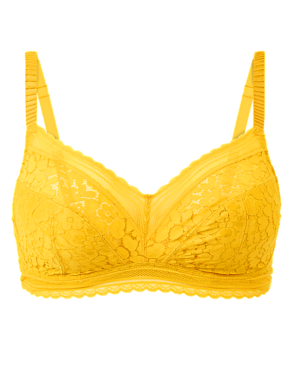 Cotton & Lace Non-Wired Full Cup Bralette