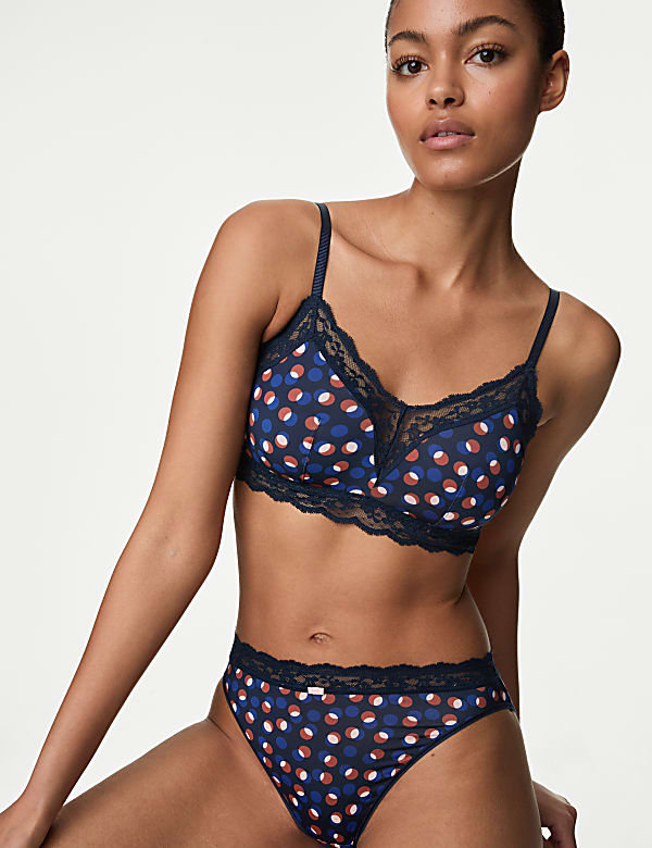 Lace Printed Non Wired Bralette A-E