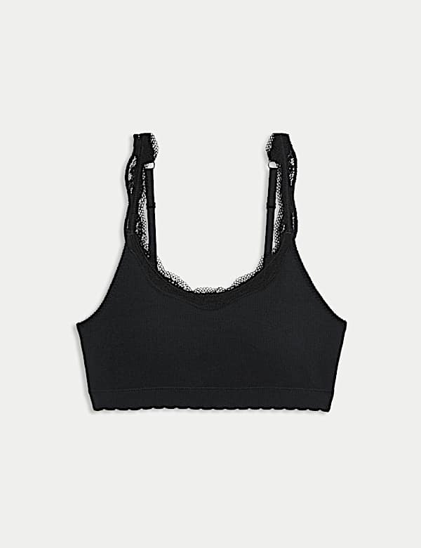 Lace Trim Seamless Non Wired Crop Top - UA
