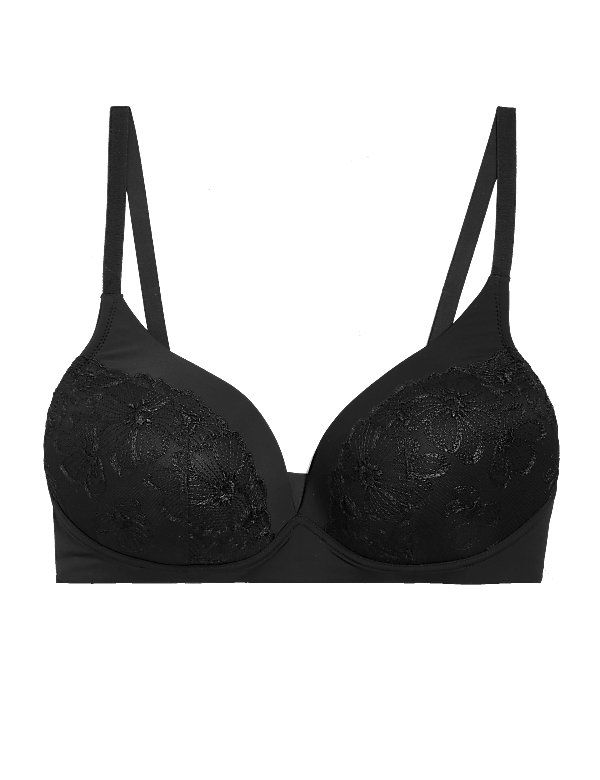Embrace Embroidered Non Wired Plunge Bra A-E