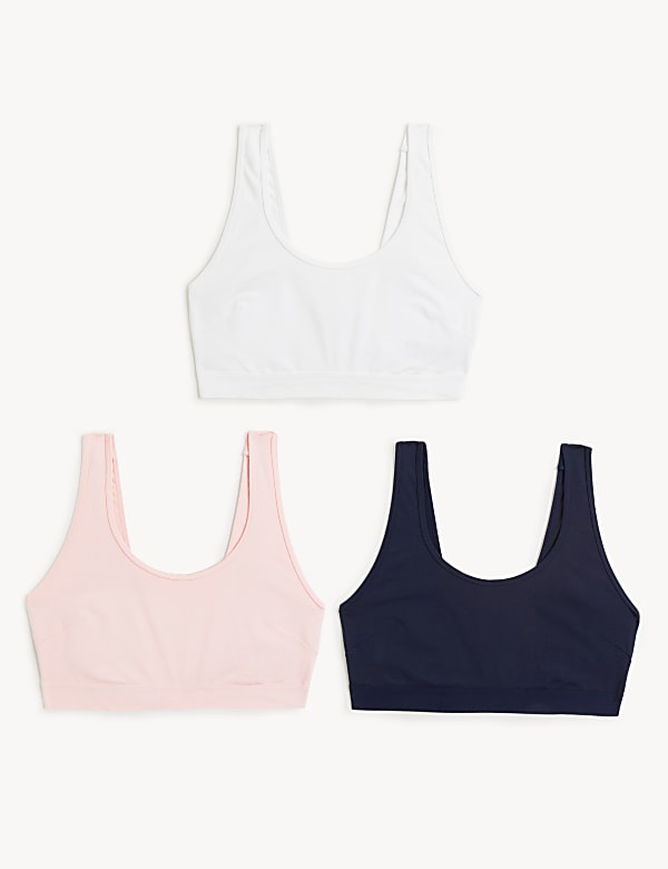 3pk Non Wired Crop Tops