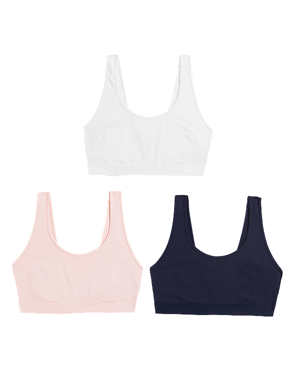 3pk Non Wired Crop Tops