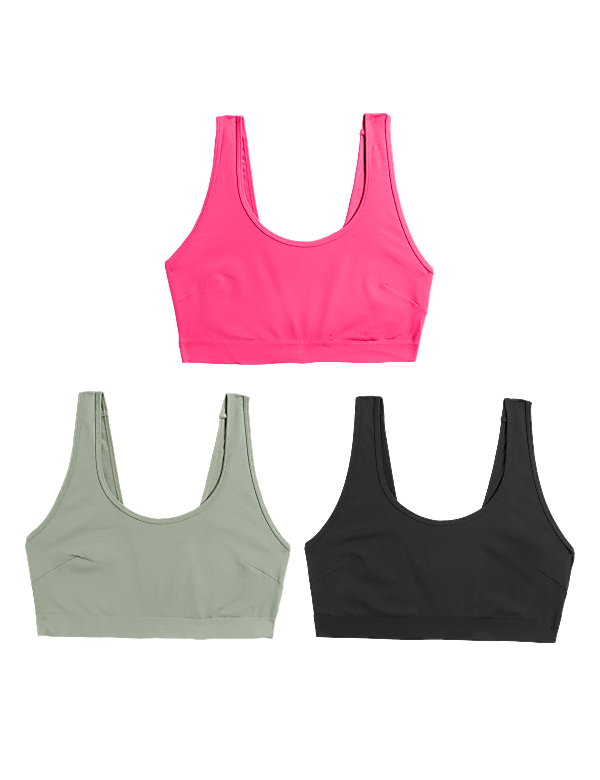 3pk Non Wired Crop Tops