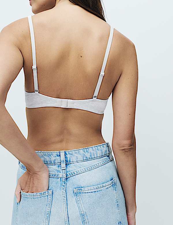 3 Pack Cotton Rich Non Wired Full Cup Bras (A-E) - IS