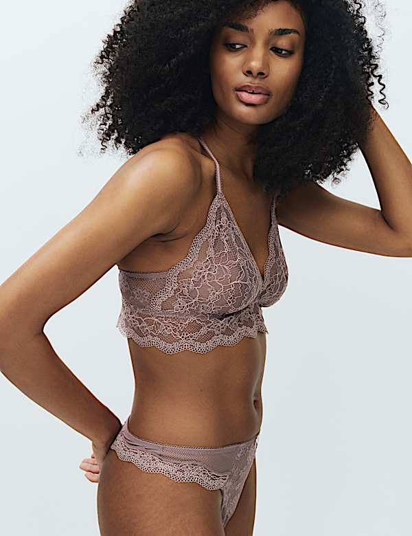 Jasmine Lace Non Wired Longline Bralette (A-E) - VN