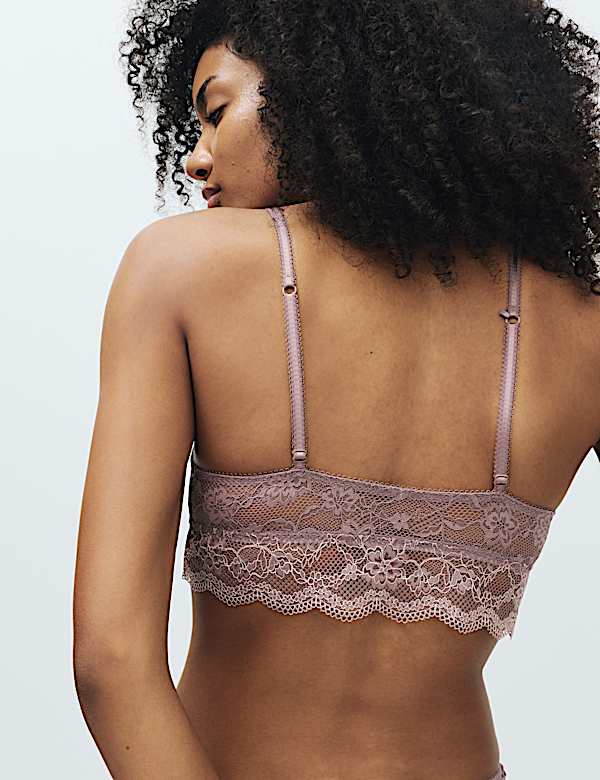 Jasmine Lace Non Wired Longline Bralette (A-E) - VN