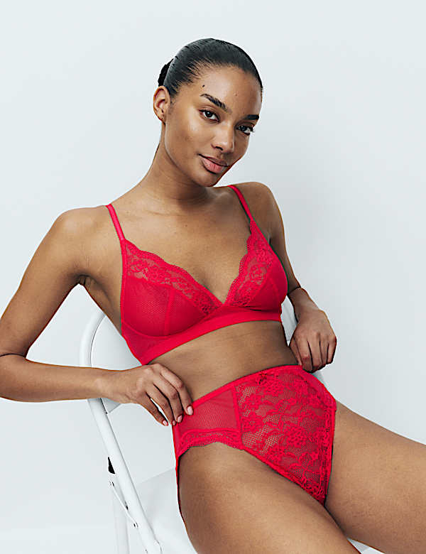 Jasmine Lace Non Wired Plunge Bra (A-E)