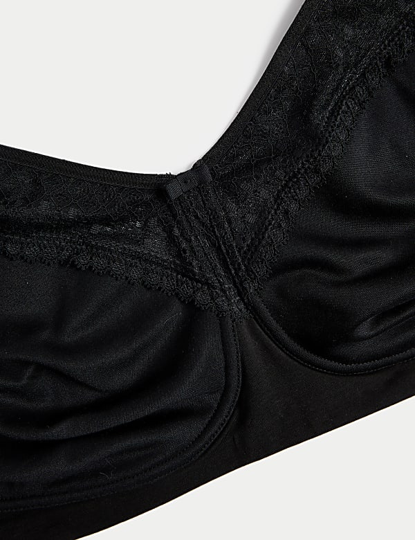 Cotton & Lace Non Wired Total Support Bra