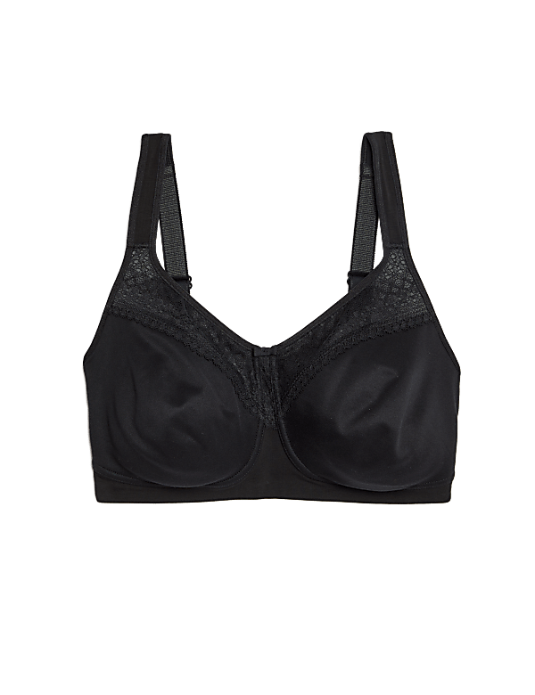 Cotton & Lace Non Wired Total Support Bra