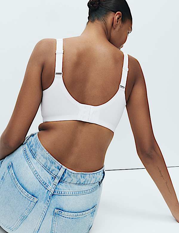 Cotton & Lace Non Wired Total Support Bra