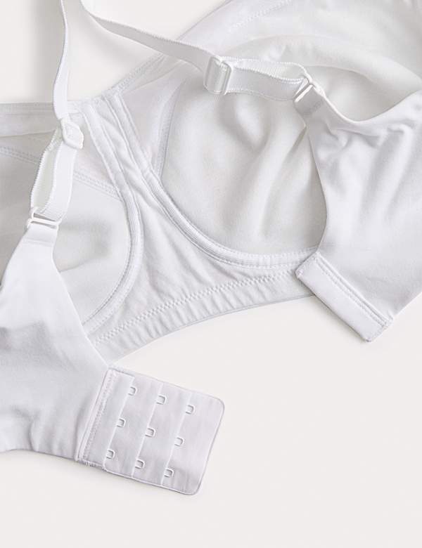 Cotton & Lace Non Wired Total Support Bra