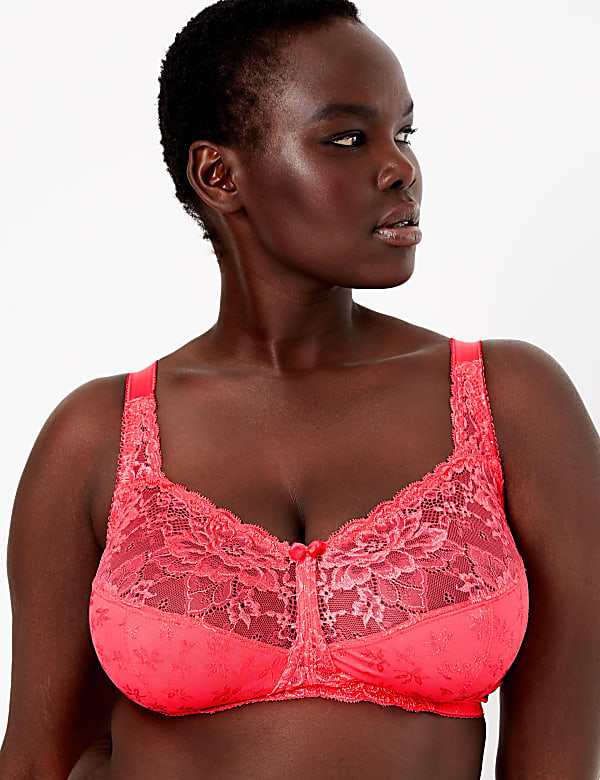 Total Support Jacquard & Lace Full Cup Bra